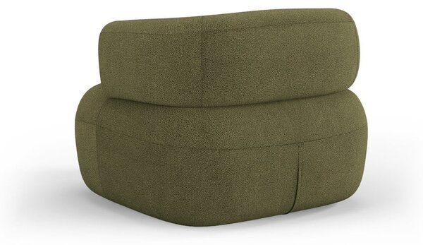 Poltrona in tessuto bouclé verde Jenny - Micadoni Home