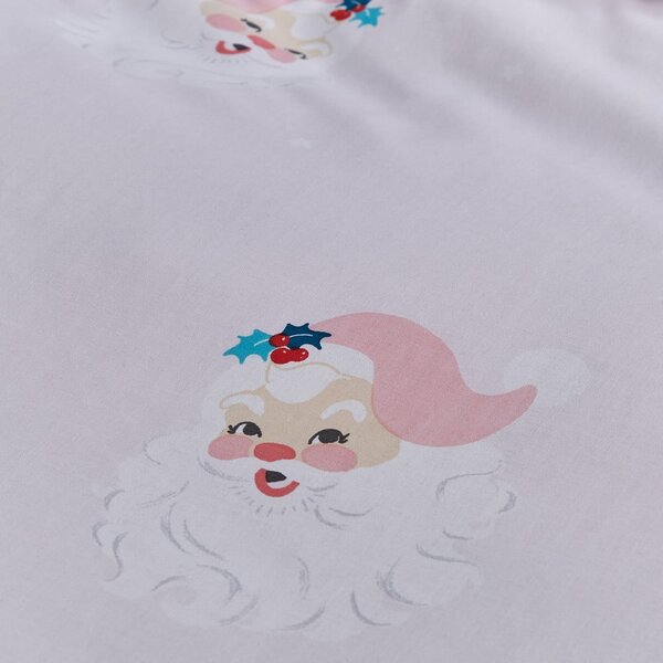 Set copripiumino e federa rosa per letto matrimoniale 200x200 cm Vintage Christmas Santa – Catherine Lansfield