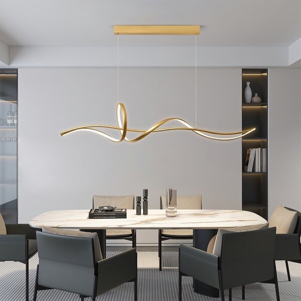 Brilagi - lampadario sospeso dimmerabile a LED su cavo SIGNATURE LED/55W/230V 120x23 cm dorato + telecomando