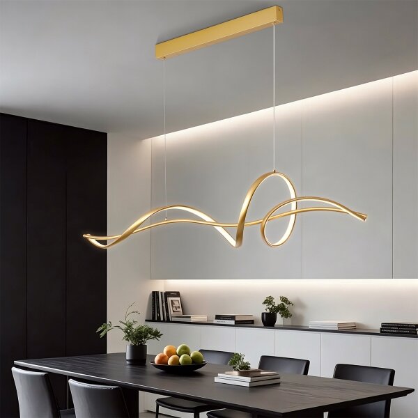 Brilagi - lampadario sospeso dimmerabile a LED su cavo SIGNATURE LED/55W/230V 120x23 cm dorato + telecomando