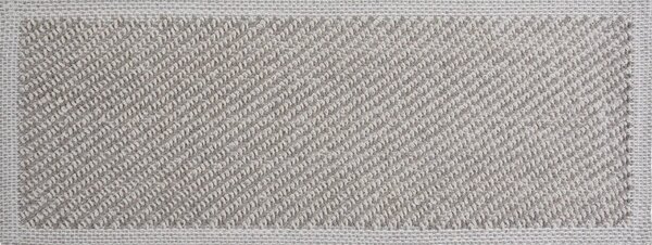 Passatoia per scale grigio chiaro in cotone set da 16 pz 25x65 cm Kumsal Bej - Vitaus