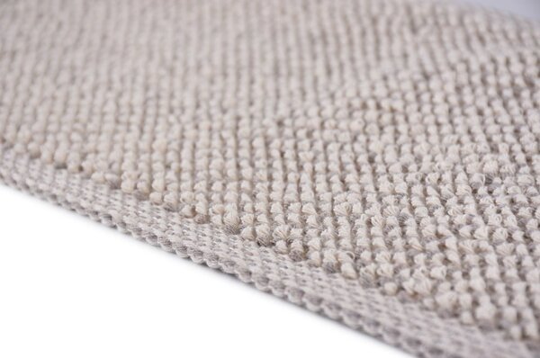 Passatoia per scale grigio chiaro in cotone set da 16 pz 25x65 cm Kumsal Bej - Vitaus