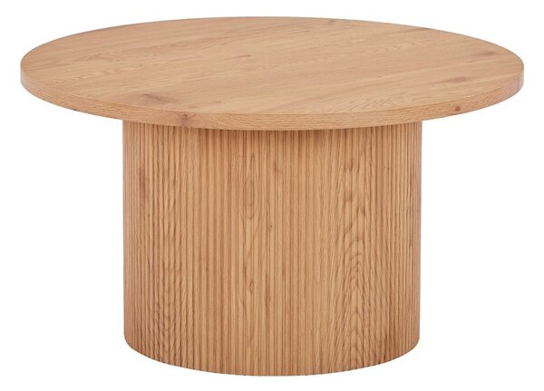 Tavolino rotondo effetto pioppo in colore naturale ø 80 cm Boavista - House Nordic
