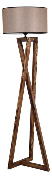 Lampada da terra marrone con paralume in tessuto (altezza totale 149 cm) Maçka – Opviq lights