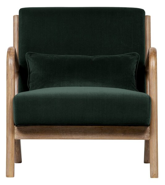 Poltrona in velluto verde scuro Mark - WOOOD