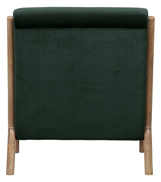 Poltrona in velluto verde scuro Mark - WOOOD