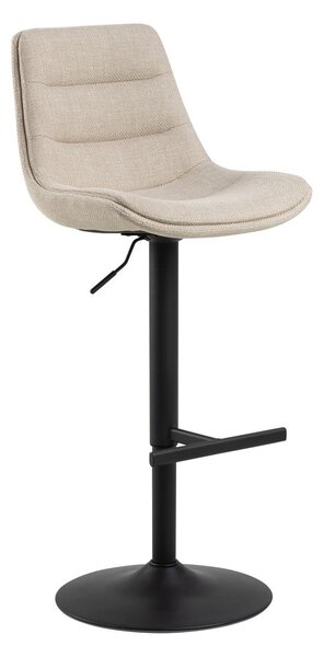 Sgabello da bar nero/beige con altezza regolabile (altezza della seduta 65 cm) Adisa – Actona