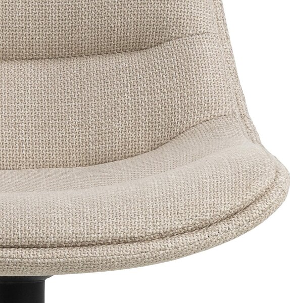 Sgabello da bar nero/beige con altezza regolabile (altezza della seduta 65 cm) Adisa – Actona