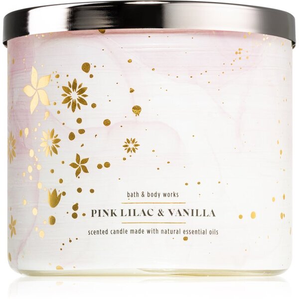 Bath & Body Works Pink Lilac & Vanilla candela profumata I 411 g