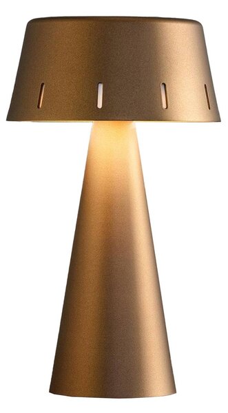 Lampada da tavolo LED di OLEV Makà con batteria ricaricabile, brunita