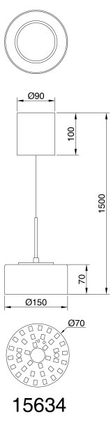 Globo 15634 - Lampadario LED a sospensione con filo FOGSY LED/6W/230V