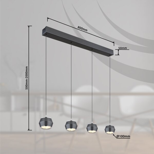 Globo 15209-4 - Lampadario LED a sospensione con filo MARTHY 4xLED/6W/230V