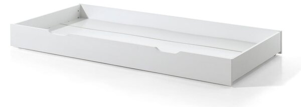 Letto per bambini in legno di pino bianco con letto estraibile e contenitore 90x200 cm DALLAS - Vipack