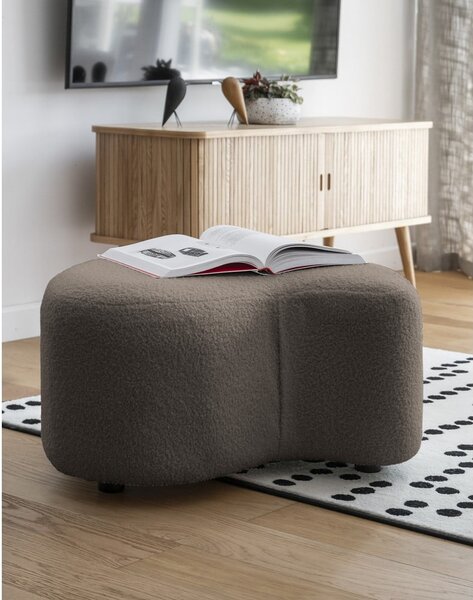 Sgabello marrone in tessuto bouclé Miuf - Miuform