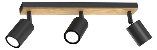 Faretto TULON 3xGU10/8W/230V nero/quercia