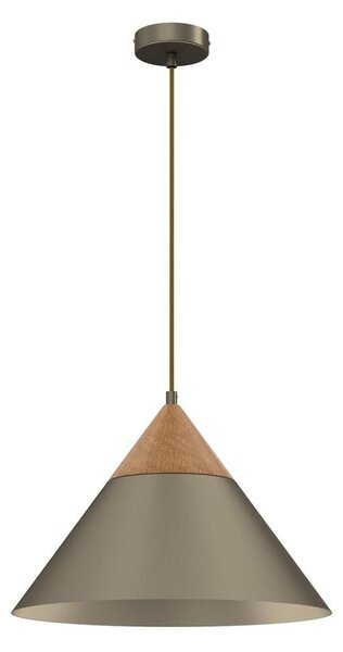 Lampadario a sospensione con filo SINGLE 1xE27/15W/230V ottone/faggio