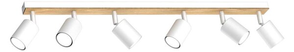 Faretto TULON 6xGU10/8W/230V bianco/quercia