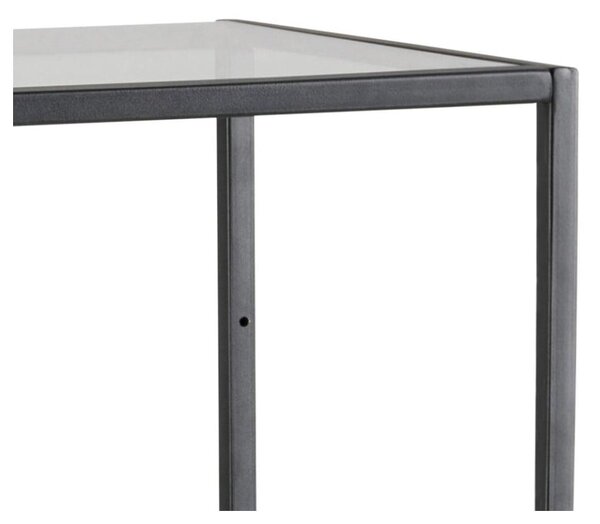 Scaffale nero in vetro 35x120 cm Seaford - Actona