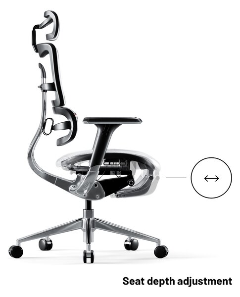 Sedia ergonomica Diablo V-Master: nero e bianco