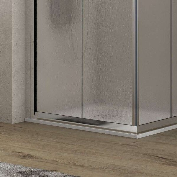 Kamalu box doccia 90x80 vetro opaco ante scorrevoli altezza 180cm k410