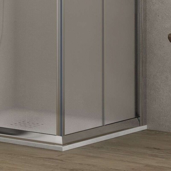 Kamalu box doccia 90x80 vetro opaco ante scorrevoli altezza 180cm k410