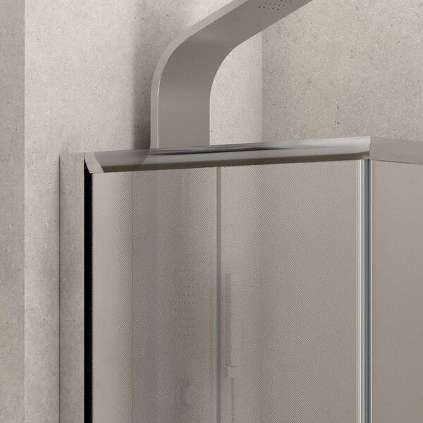 Kamalu box doccia 90x80 vetro opaco ante scorrevoli altezza 180cm k410