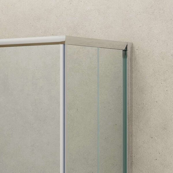 Box doccia angolare 120x80 altezza 180 cm vetro trasparente K410 - KAMALU