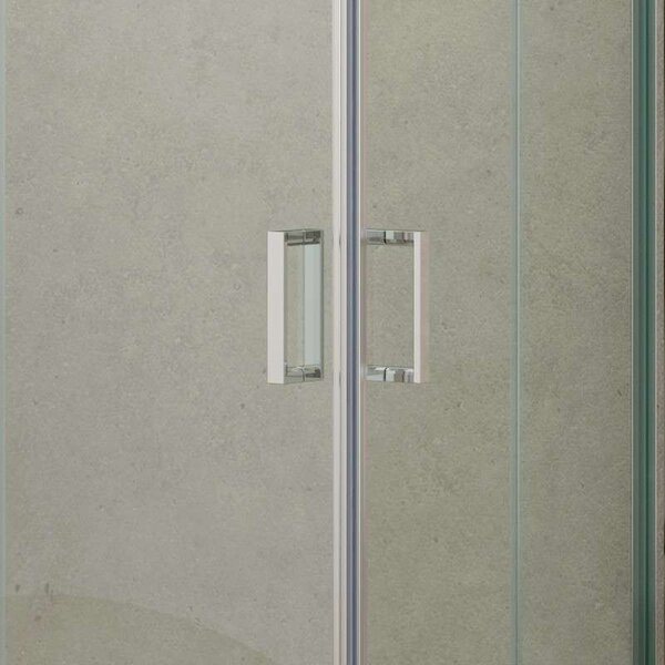 Box doccia angolare 120x80 altezza 180 cm vetro trasparente K410 - KAMALU
