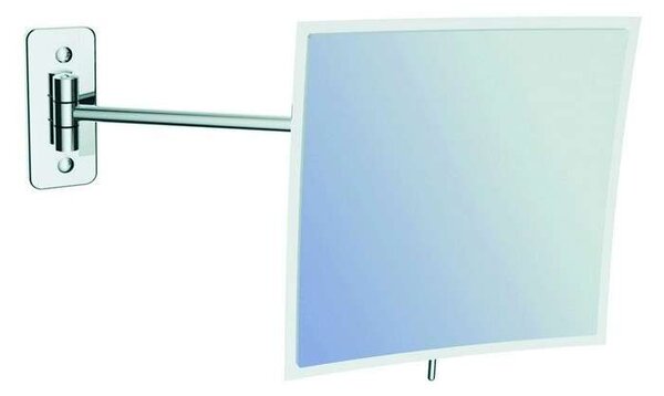 Specchio ingranditore orientabile 22x22cm per alberghi finitura cromata SP-3591 - KAMALU