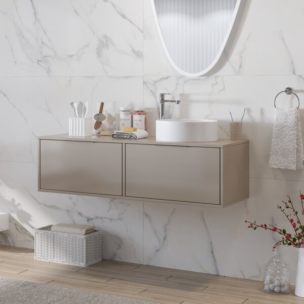 Mobile sospeso 120cm con doppio cassetto scorrevole KSPR-120 - KAMALU