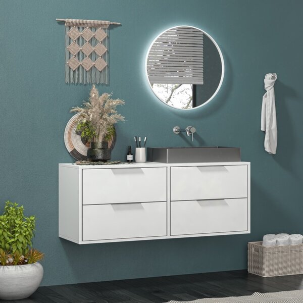 Mobile sospeso 120cm con 4 cassetti scorrevoli KSPR-120D - KAMALU