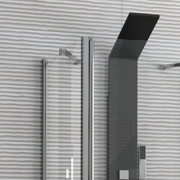 Kamalu box doccia tre lati 70x80x70 apertura battente k2800as2