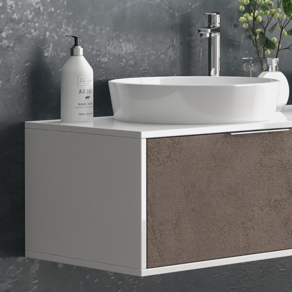 Mobile bagno 150 cm bicolore con 2 cassetti scorrevoli SPR-150C - KAMALU