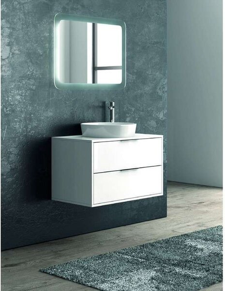 Mobile sospeso 80cm bicolore con 2 cassetti scorrevoli SPR-80C - KAMALU
