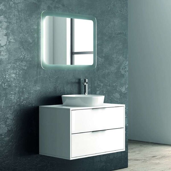 Mobile sospeso 80cm bicolore con 2 cassetti scorrevoli SPR-80C - KAMALU