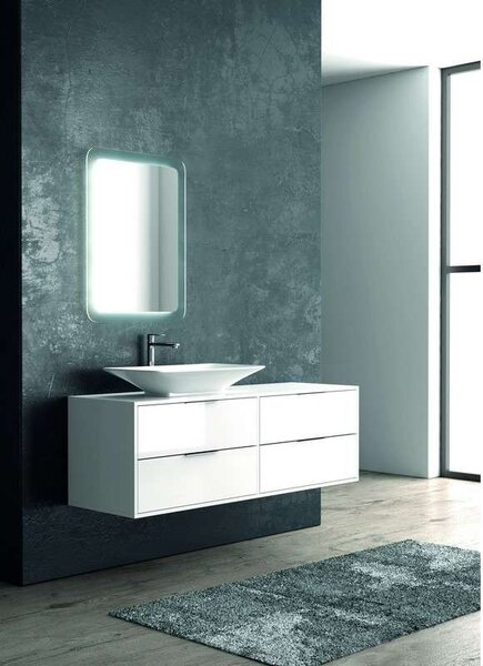 Mobile bagno 150cm con 4 cassetti e doppio lavabo KSPR-150D - KAMALU