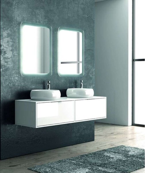 Mobile bagno 150cm con 2 cassetti scorrevoli KSPR-150B - KAMALU