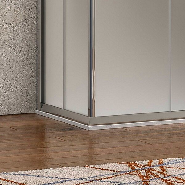 Kamalu box doccia 3 lati 70x120x70 vetro opaco apertura doppio scorrevole kf1000