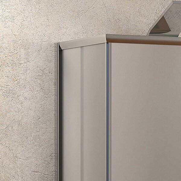 Kamalu box doccia 3 lati 70x120x70 vetro opaco apertura doppio scorrevole kf1000