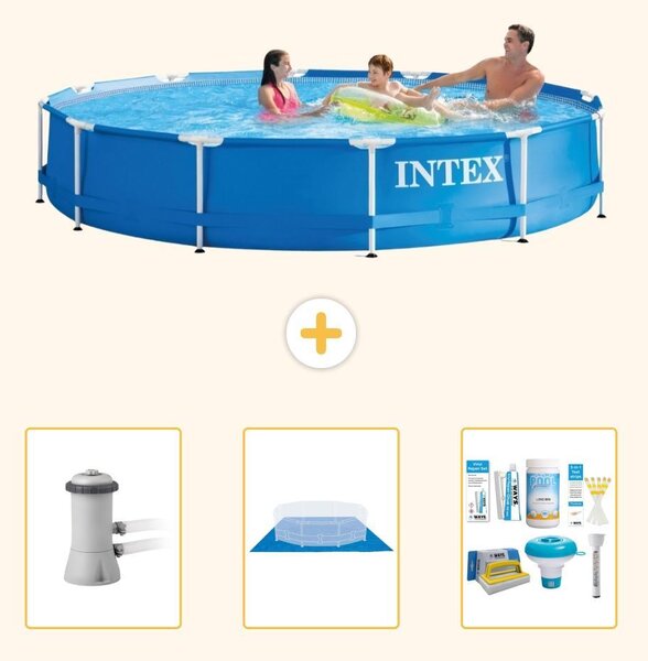Piscina autoportante rettangolare - 366x76 cm - 4 pezzi - Modello S21342