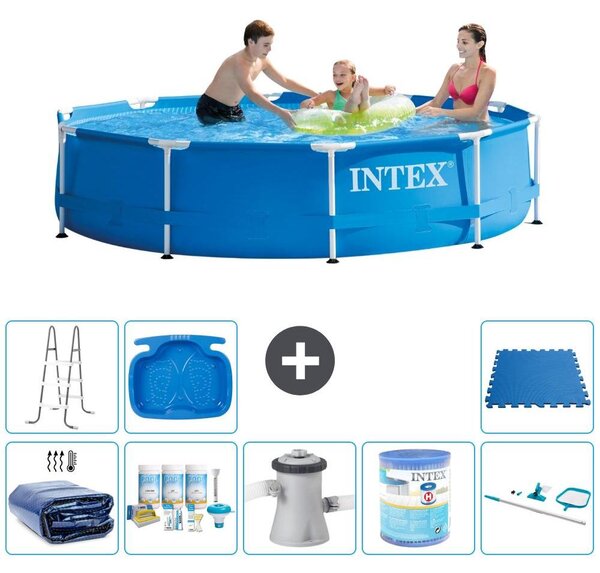 Piscina autoportante rettangolare - 305x76 cm - 9 pezzi - Modello S41506