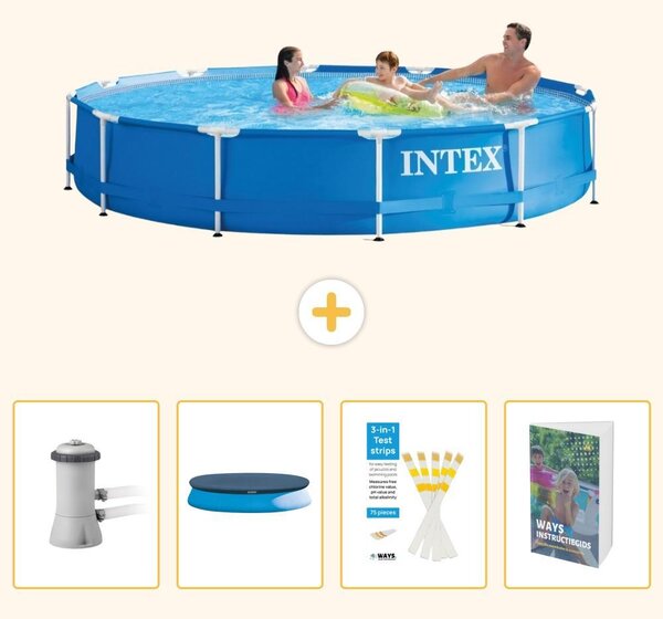 Piscina autoportante rettangolare - 366x76 cm - 5 pezzi - SCB113