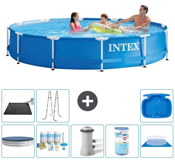 Piscina autoportante rettangolare - 366x76 cm - 9 pezzi - Modello S31591