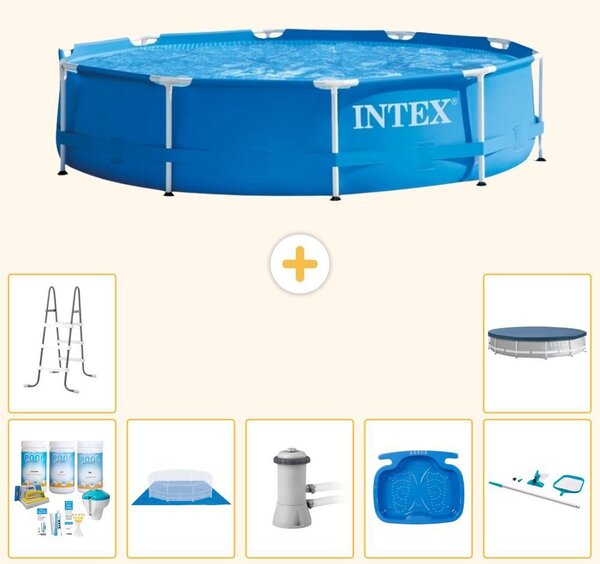 Piscina autoportante rettangolare - 366x76 cm - 8 pezzi - Modello S20435