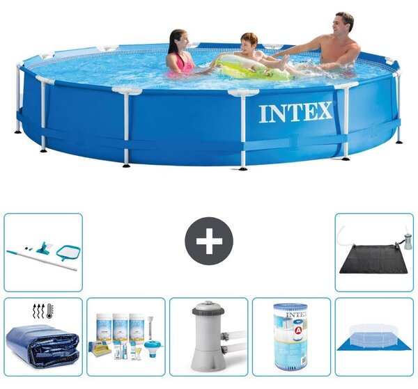 Piscina autoportante rettangolare - 366x76 cm - 8 pezzi - Modello S41588