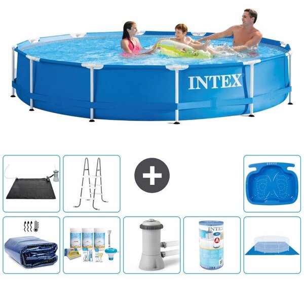 Piscina autoportante rettangolare - 366x76 cm - 9 pezzi - Modello S31593