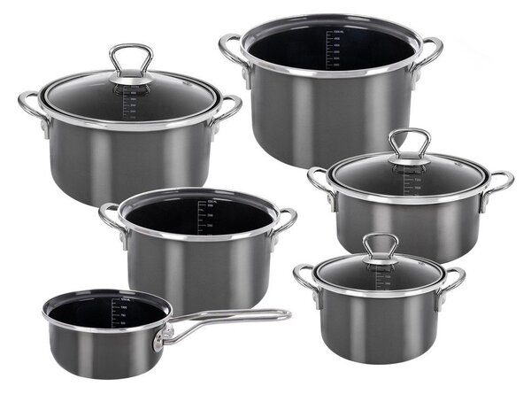 Set di pentole in smalto 9 pz Metalic – Orion