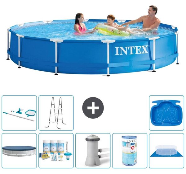 Piscina autoportante rettangolare - 366x76 cm - 9 pezzi - Modello S41576