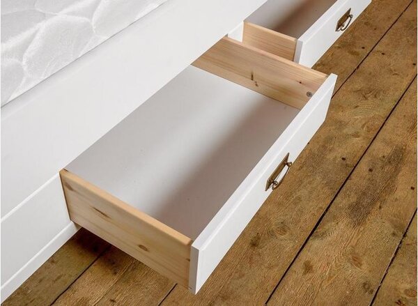 Letto Shabby Toscano 160x200 in Legno Massello Bianco Miele | Stile Country e Qualità Superiore