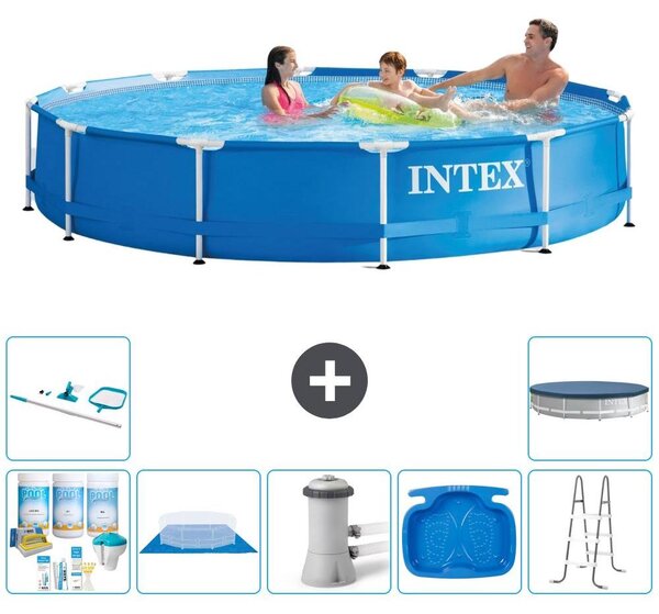 Piscina autoportante rettangolare - 366x76 cm - 8 pezzi - Modello S20435